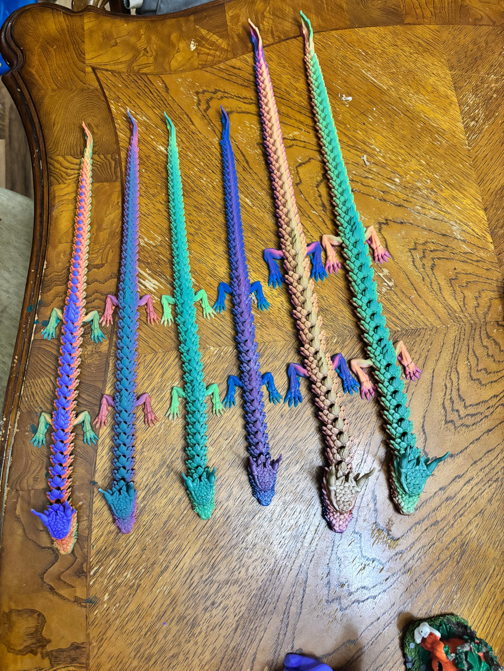 Large Articulating Dragon – 45cm & 60cm Rainbow PLA+ 3D Printed Flexi Dragon – Poseable Fantasy Toy & Collectible