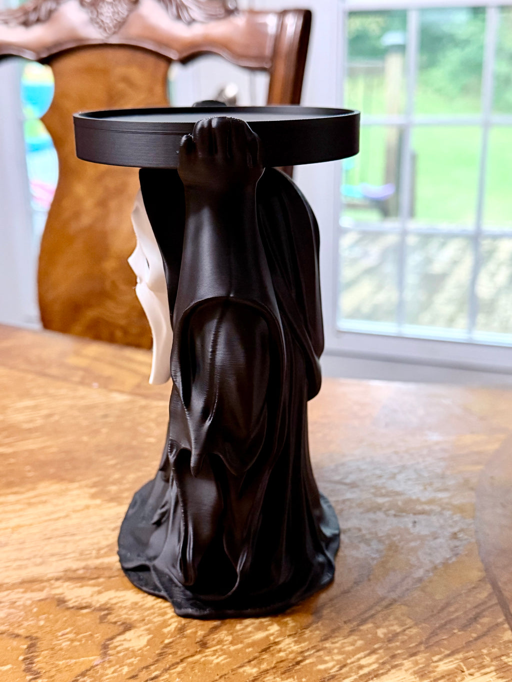 Ghost Face 3D Printed Candle Holder – 100mm Large Candle Stand – Halloween Horror Décor – Multiple Colours