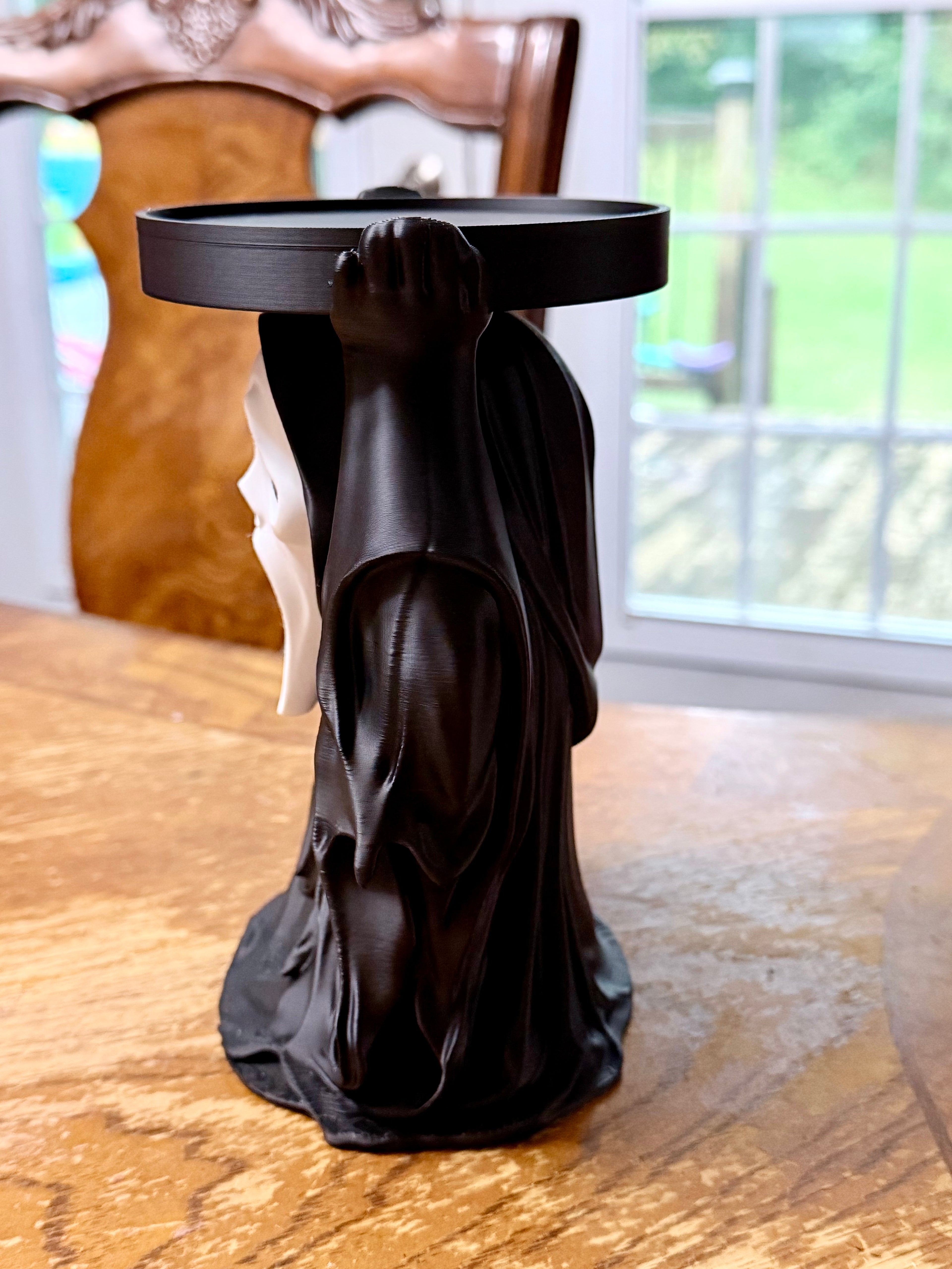 Ghost Face 3D Printed Candle Holder – 100mm Large Candle Stand – Halloween Horror Décor – Multiple Colours