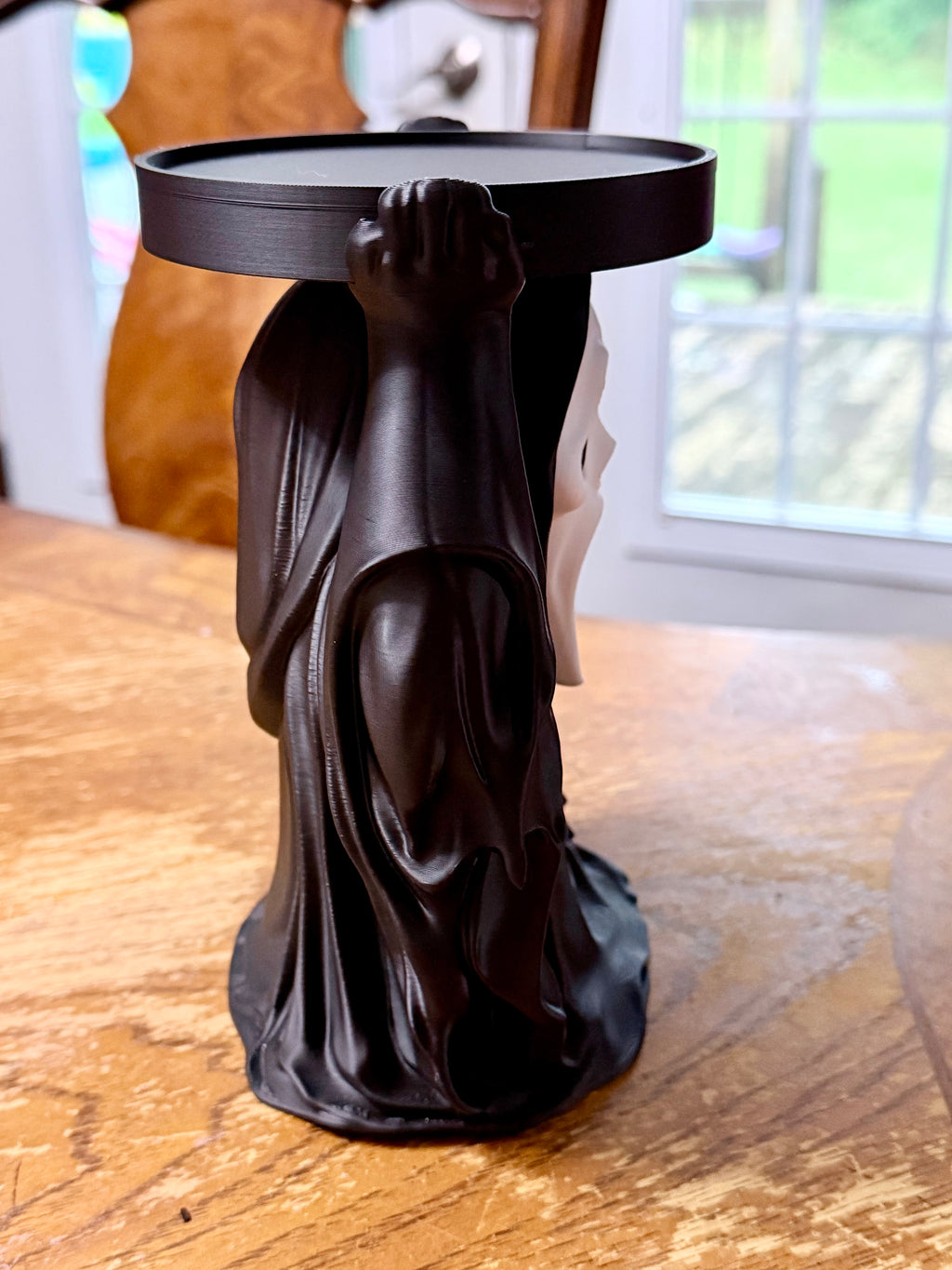 Ghost Face 3D Printed Candle Holder – 100mm Large Candle Stand – Halloween Horror Décor – Multiple Colours