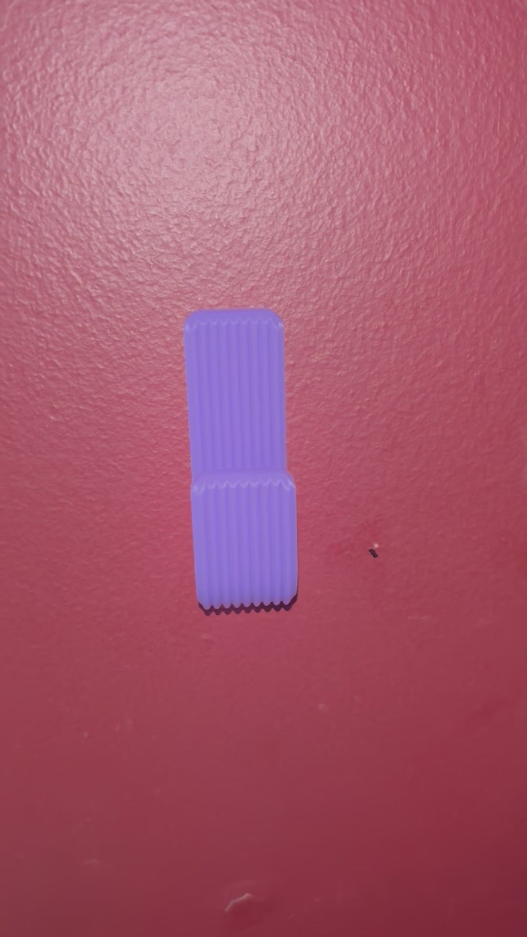 Modern Ribbed Wall Hook | 3D Printed Organizer, Flush Mount Storage